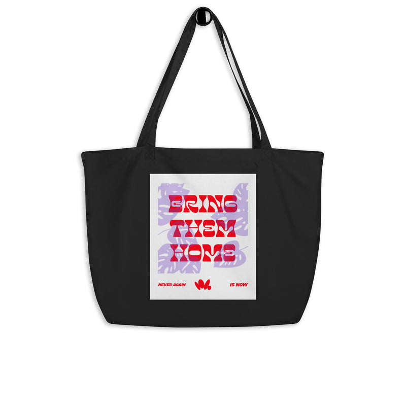 Bring Them Home | Red-Purple Edition | Large Organic Tote Bag