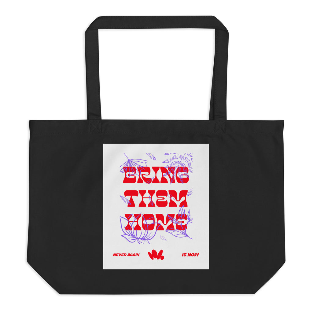 Bring Them Home | Red-Purple Edition | Large Organic Tote Bag