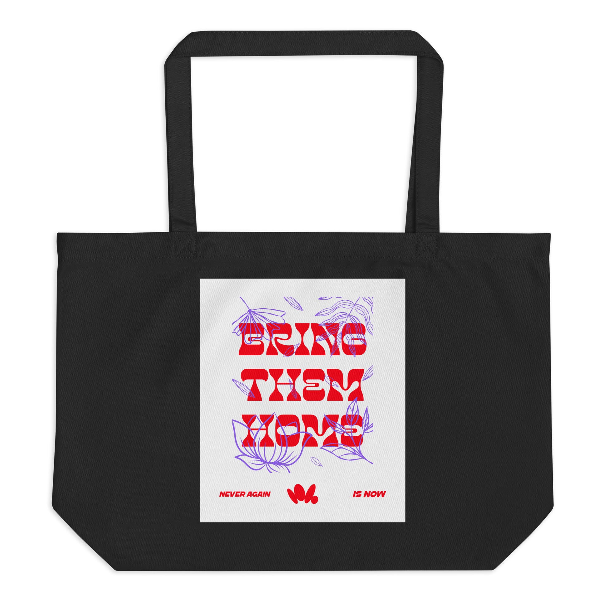 Bring Them Home | Red-Purple Edition | Large Organic Tote Bag