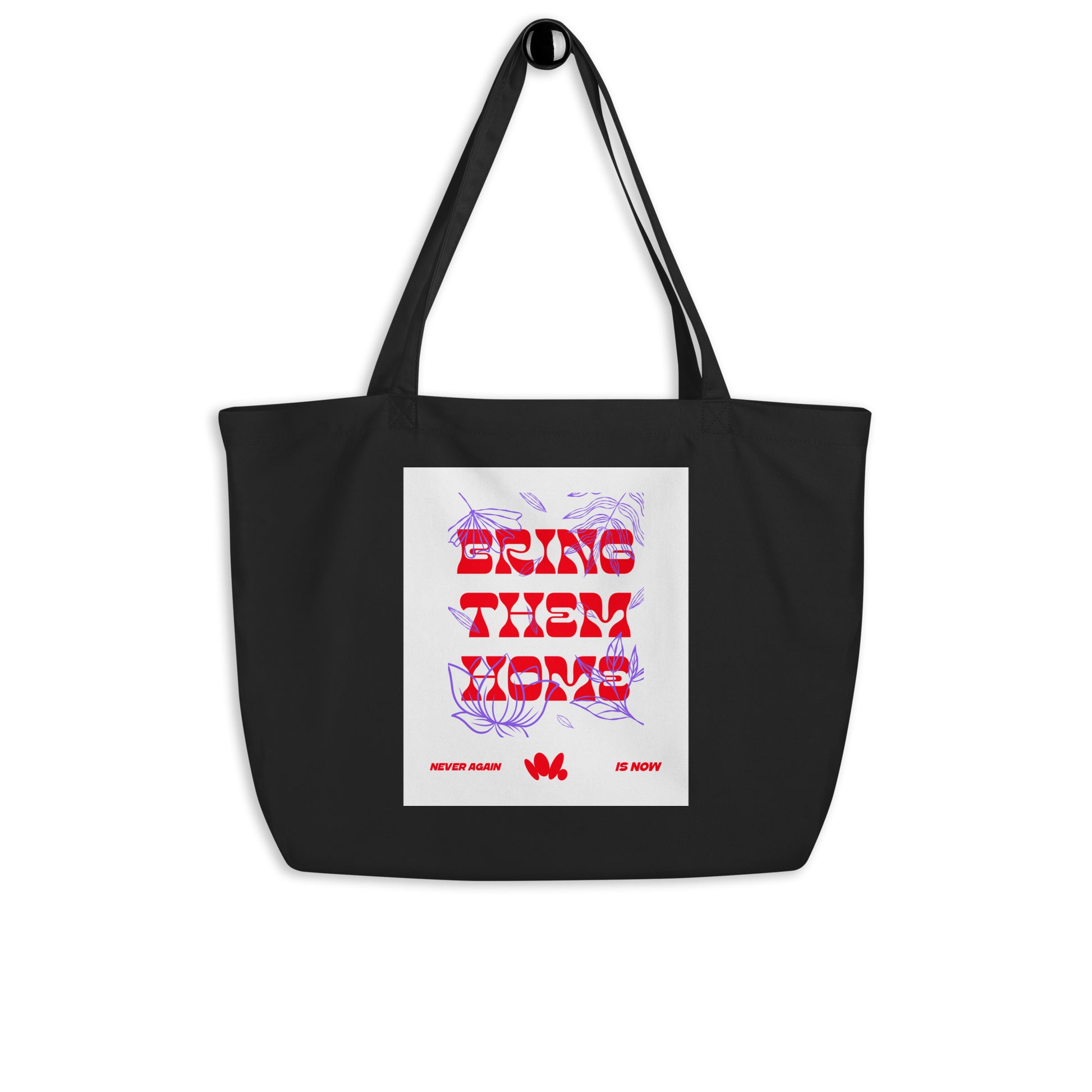 Bring Them Home | Red-Purple Edition | Large Organic Tote Bag