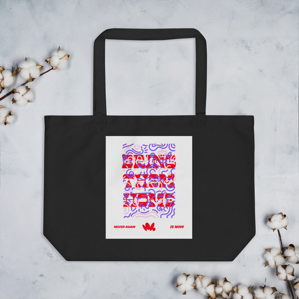 Bring Them Home | Red-Purple Edition | Large Organic Tote Bag