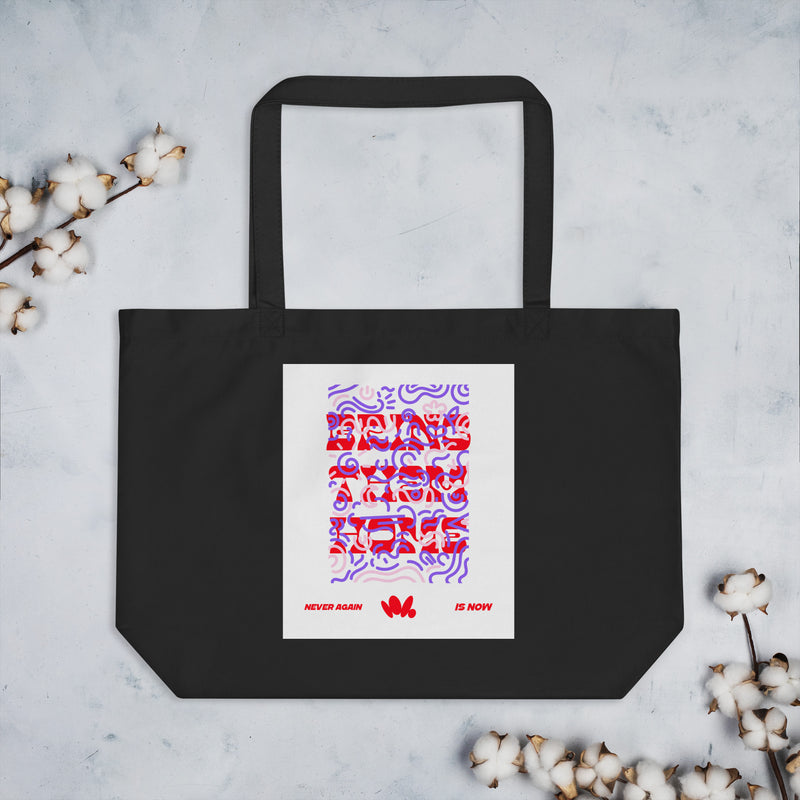 Bring Them Home | Red-Purple Edition | Large Organic Tote Bag