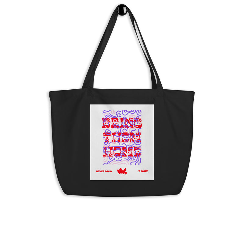 Bring Them Home | Red-Purple Edition | Large Organic Tote Bag