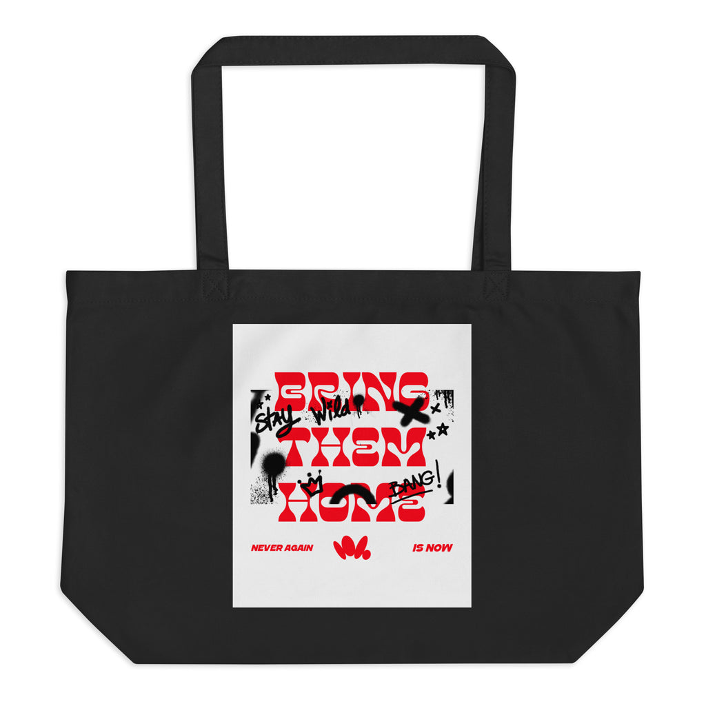 Bring Them Home | Red-Purple Edition | Large Organic Tote Bag