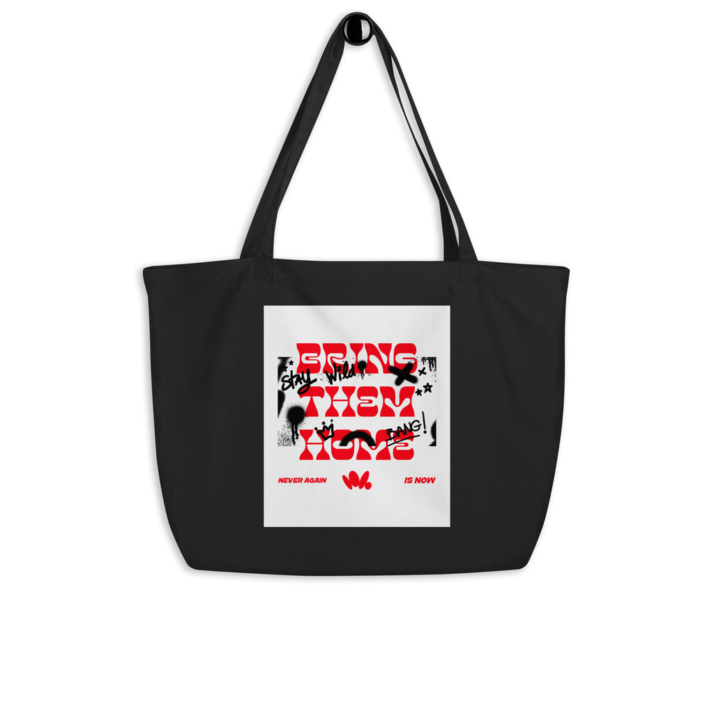 Bring Them Home | Red-Purple Edition | Large Organic Tote Bag