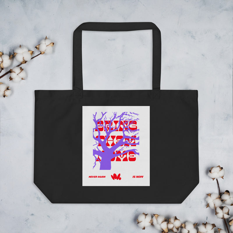 Bring Them Home | Red-Purple Edition | Large Organic Tote Bag