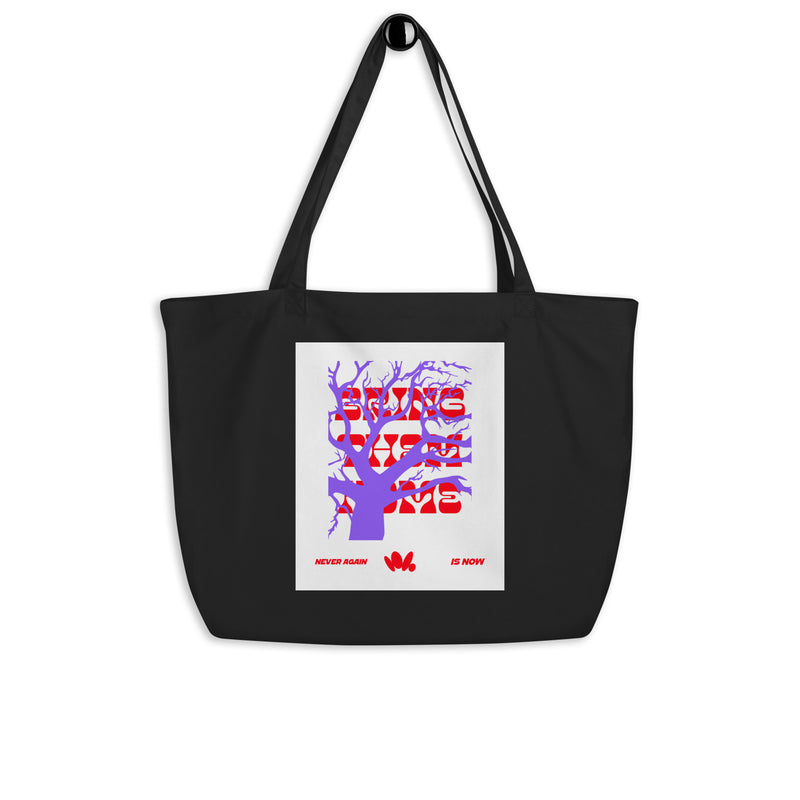 Bring Them Home | Red-Purple Edition | Large Organic Tote Bag