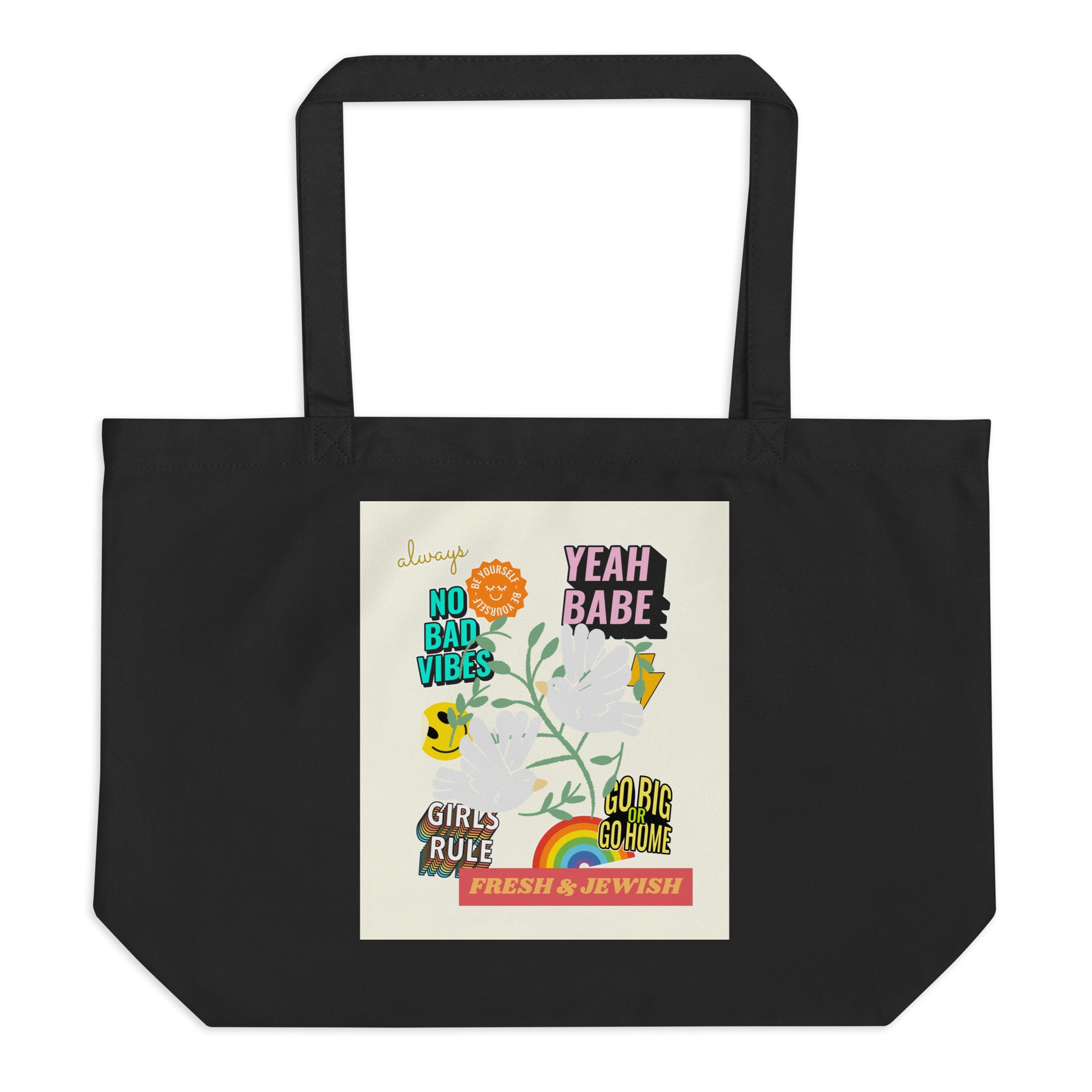 Shop Jewish | Creme | Large Organic Tote Bag