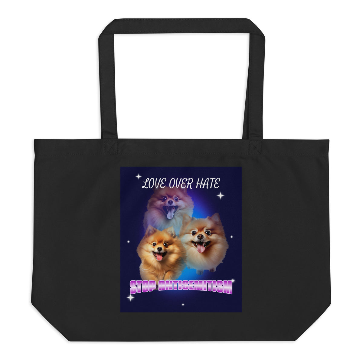 Funny Animals | Antisemitism | Large Organic Tote Bag Jouparty