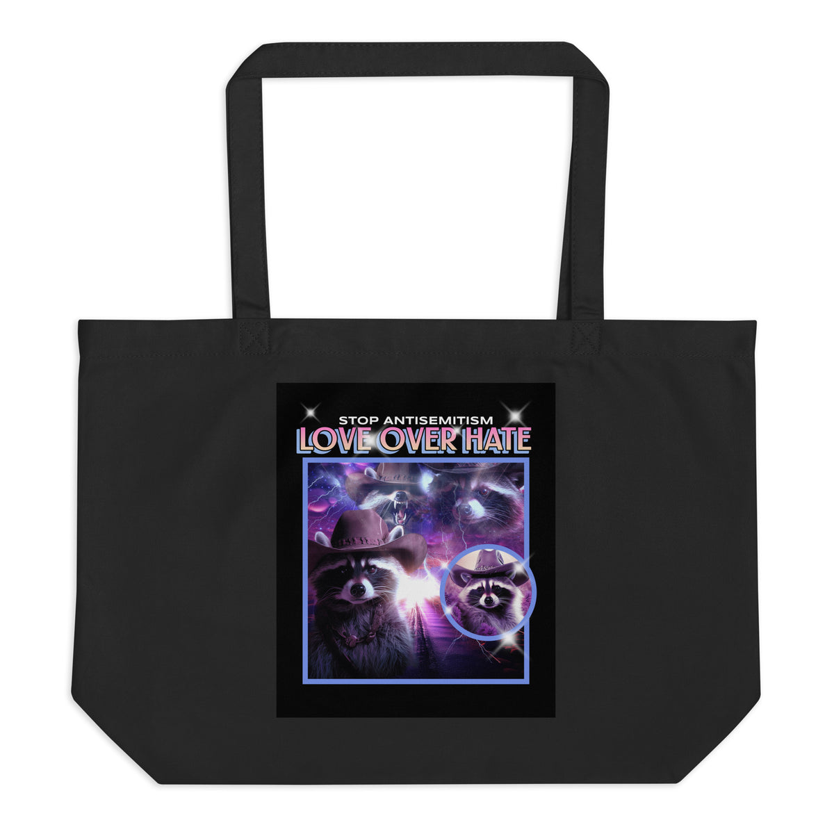 Funny Animals | Antisemitism | Large Organic Tote Bag Jouparty