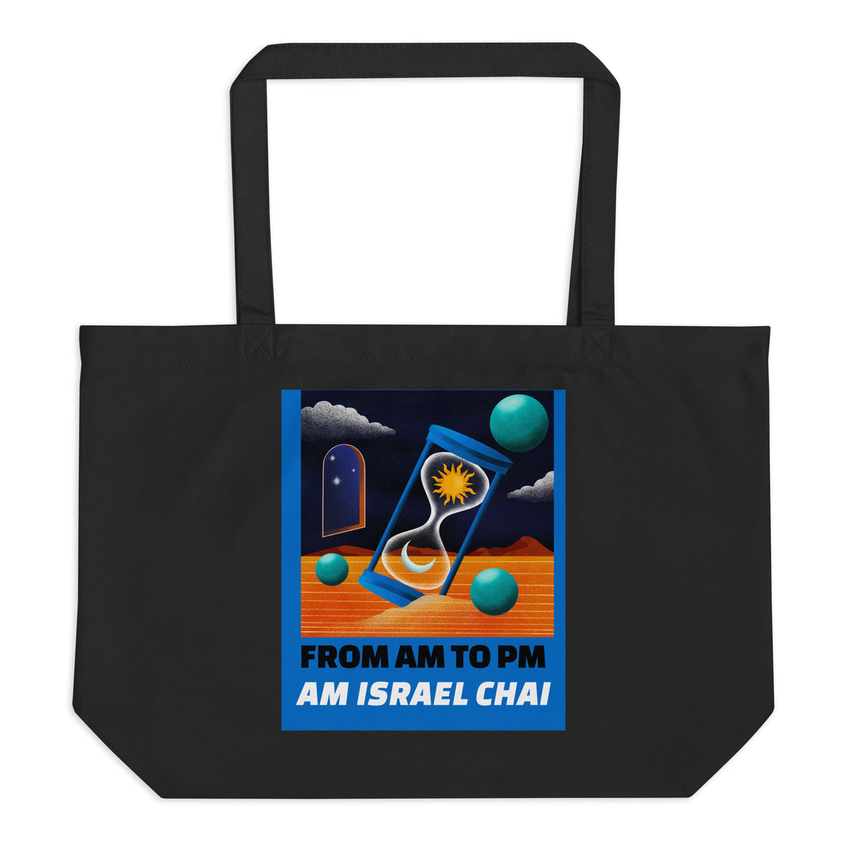 AM To PM | Large Organic Tote Bag Jouparty