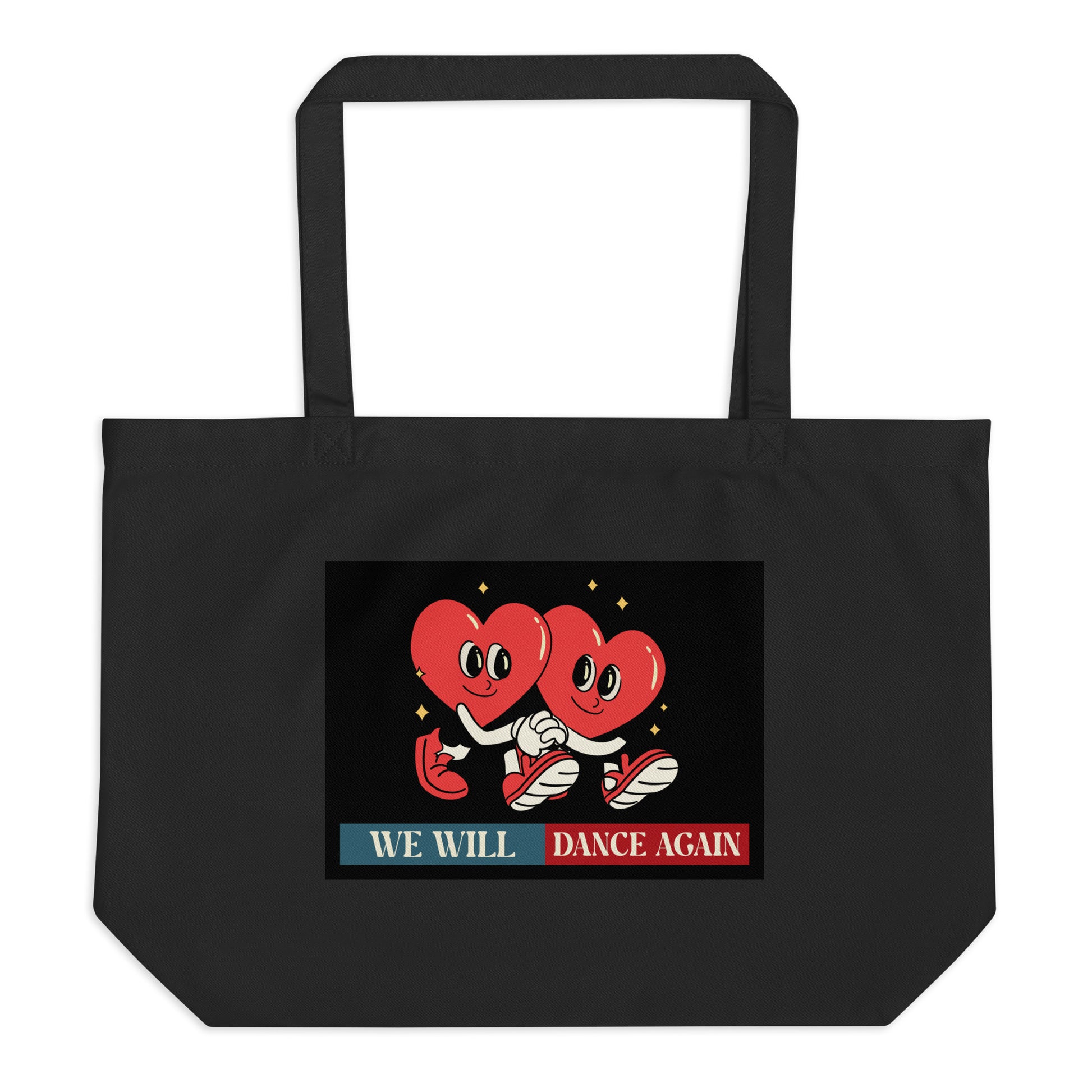 We Will Dance Again | Retro Edition | Large Organic Tote Bag
