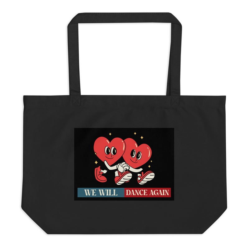 We Will Dance Again | Retro Edition | Large Organic Tote Bag