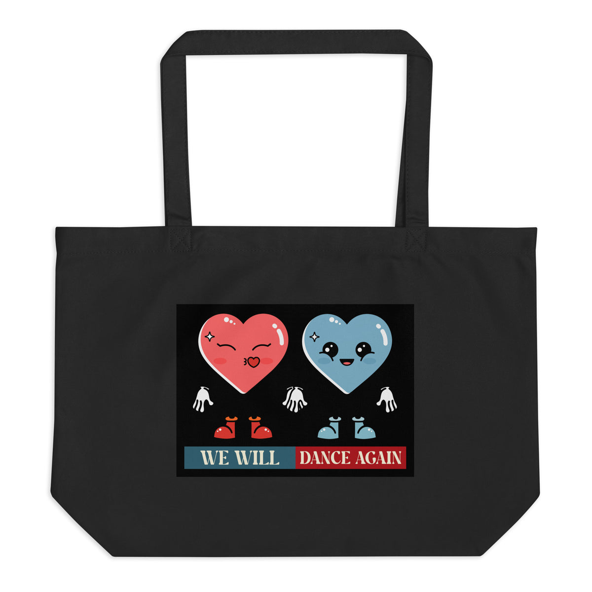 We Will Dance Again | Retro Edition | Large Organic Tote Bag Jouparty