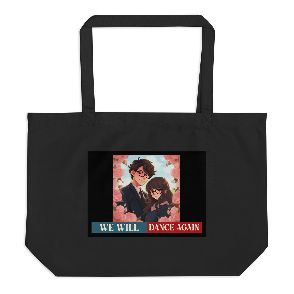We Will Dance Again | Retro Edition | Large Organic Tote Bag Jouparty