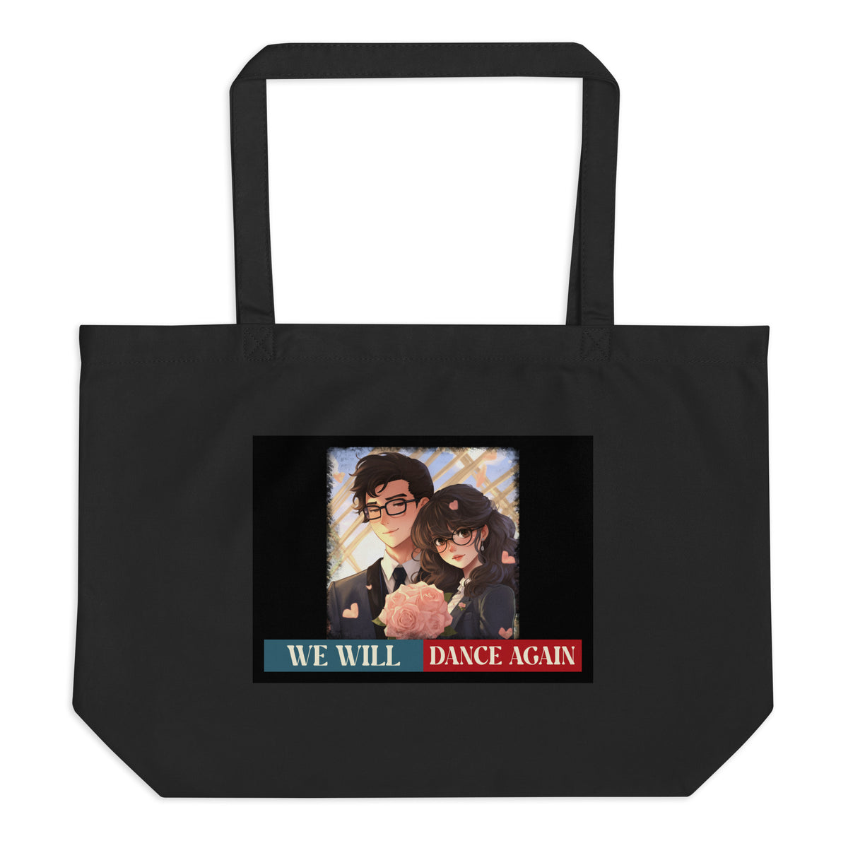 We Will Dance Again | Retro Edition | Large Organic Tote Bag Jouparty