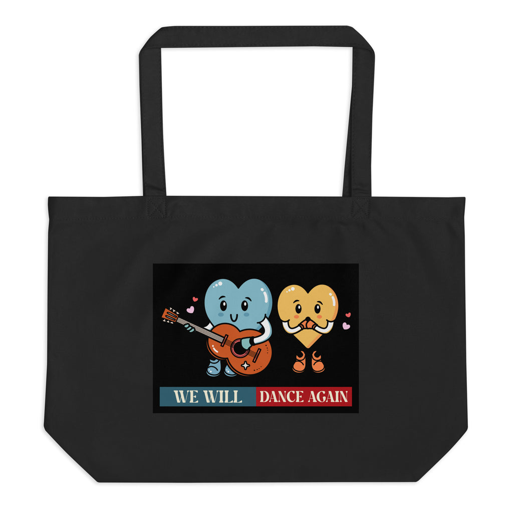 We Will Dance Again | Retro Edition | Large Organic Tote Bag