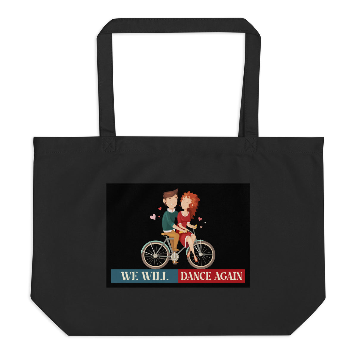 We Will Dance Again | Retro Edition | Large Organic Tote Bag Jouparty