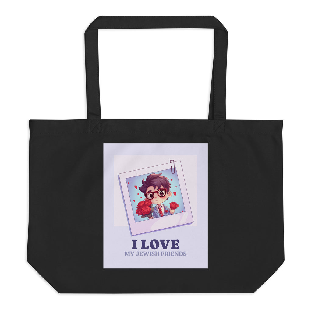 I Love My Jewish Friends | Pink Edition | Large Organic Tote Bag