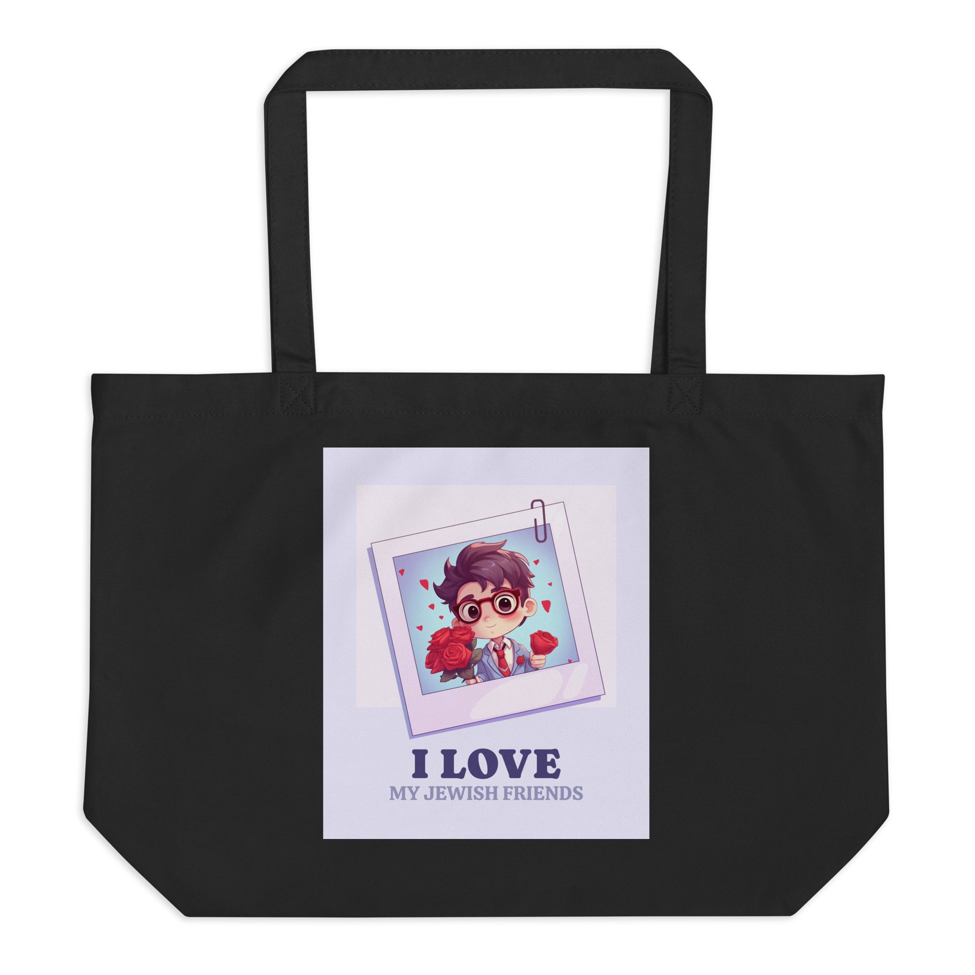 I Love My Jewish Friends | Pink Edition | Large Organic Tote Bag