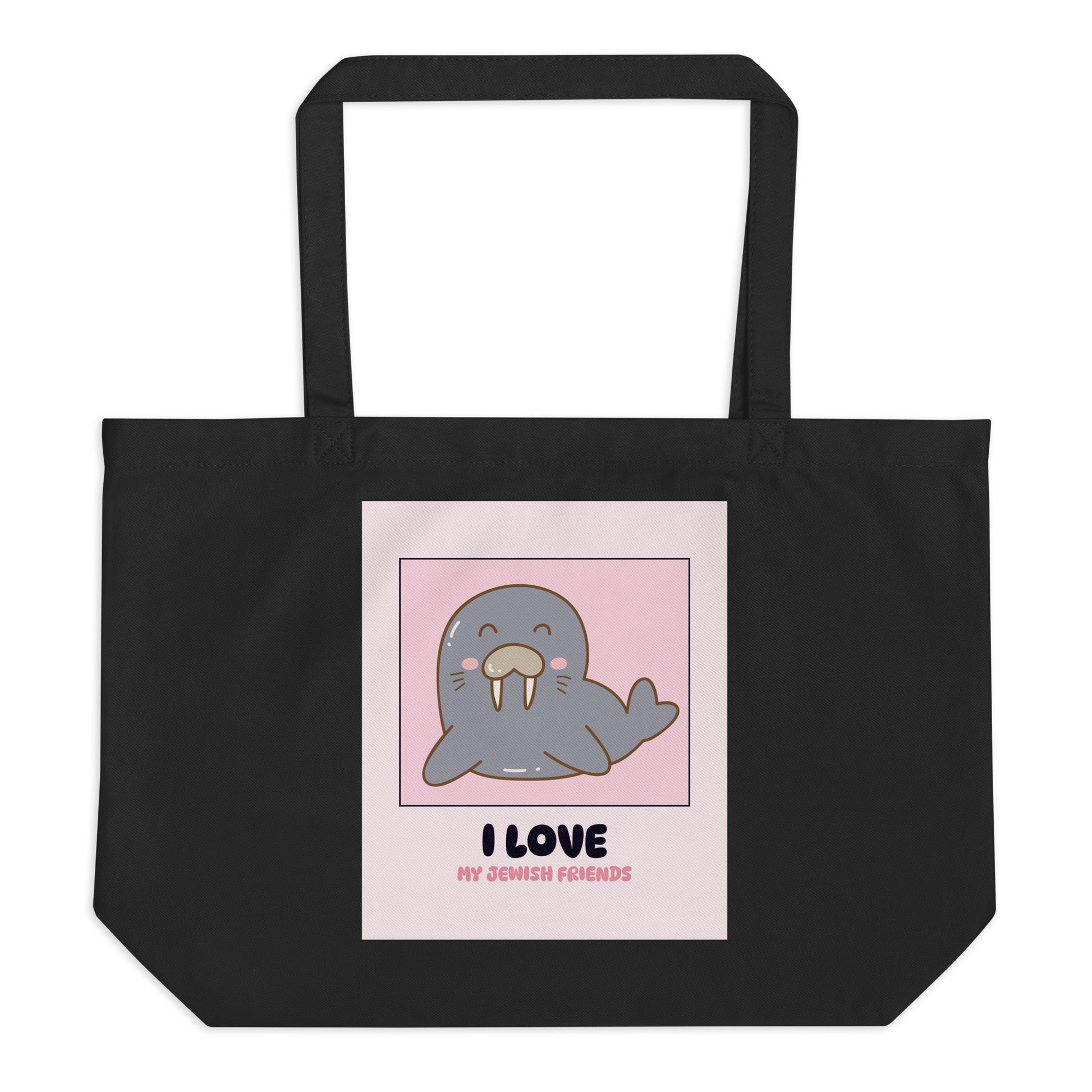 I Love My Jewish Friends | Pink Edition | Large Organic Tote Bag