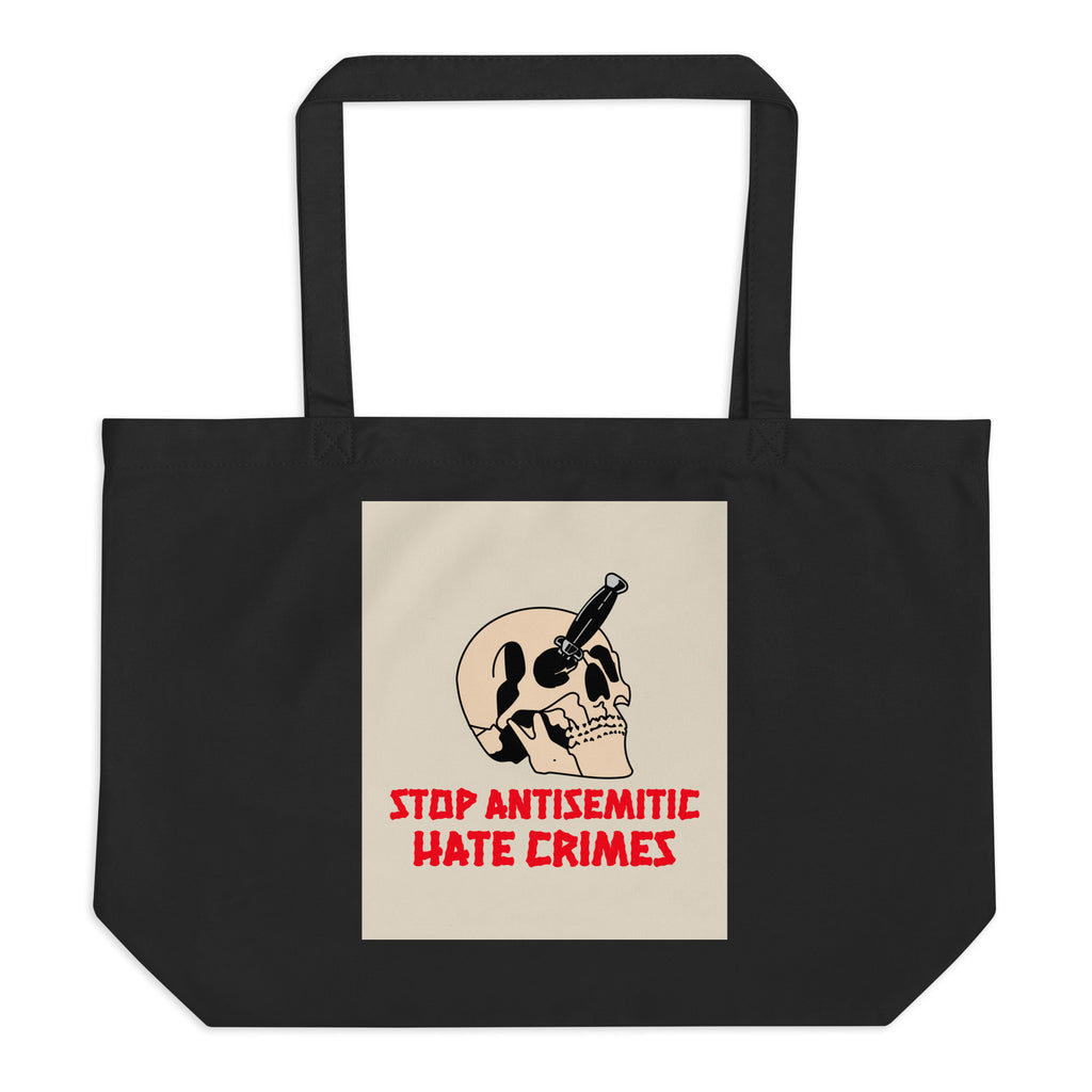 Antisemitic Hate Crimes | Large Organic Tote Bag Jouparty