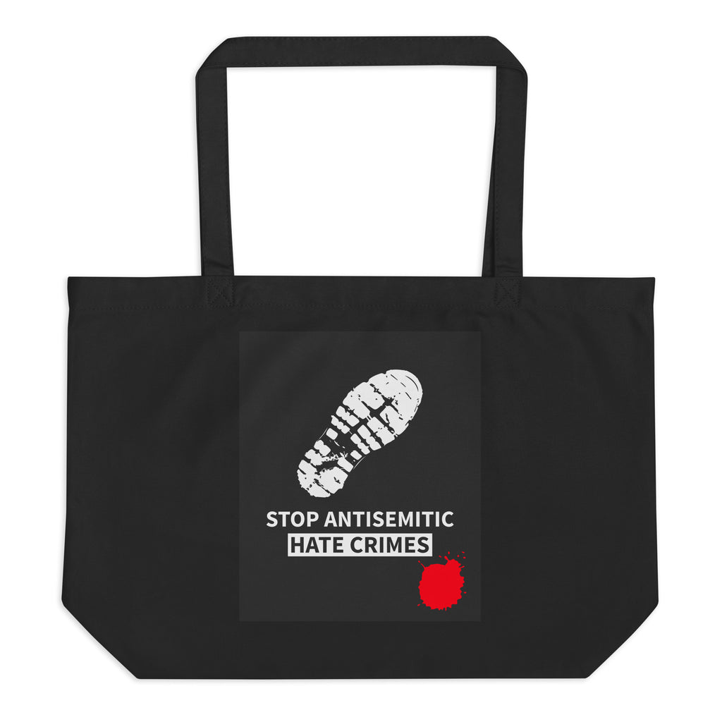 Antisemitic Hate Crimes | Large Organic Tote Bag Jouparty