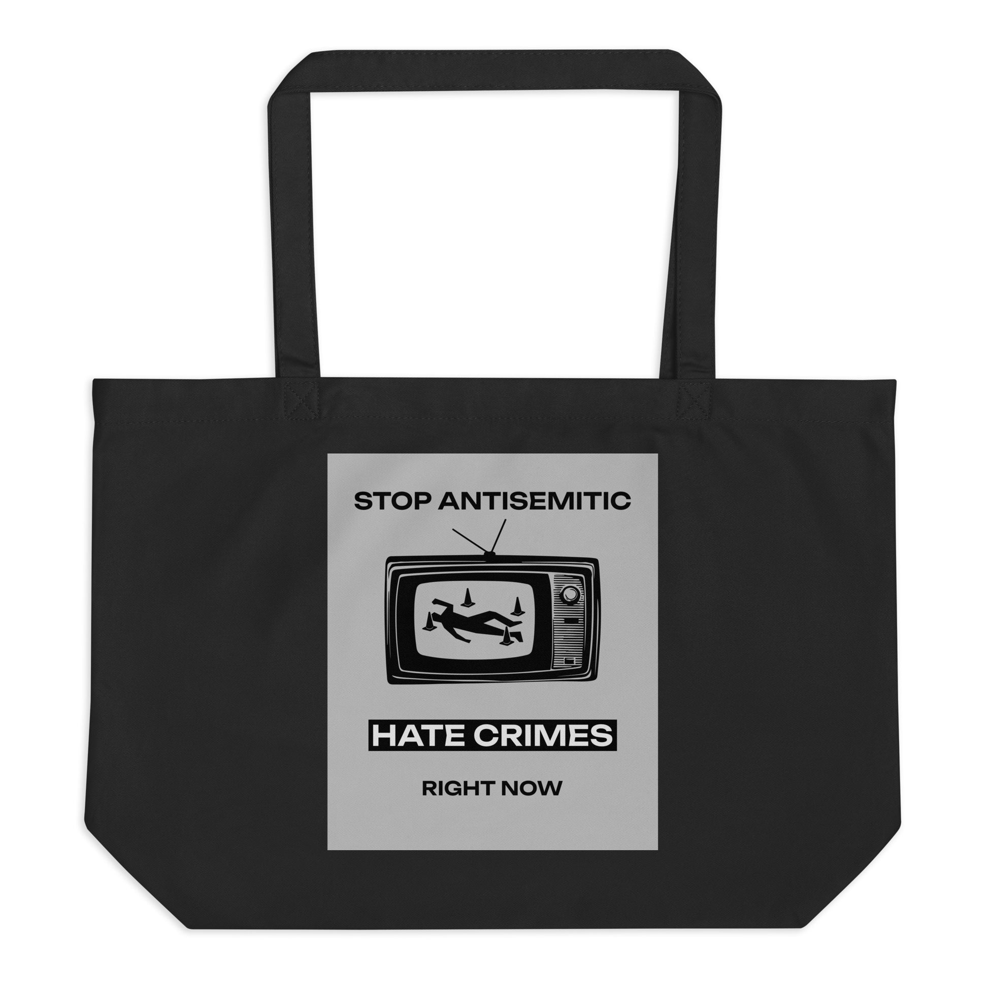 Antisemitic Hate Crimes | Large Organic Tote Bag
