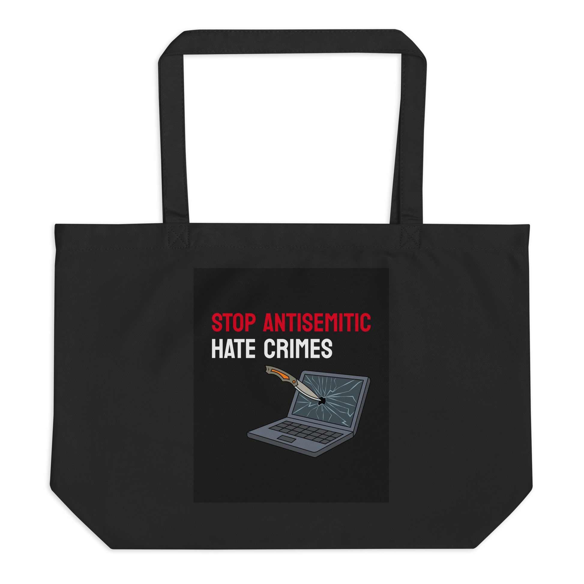 Antisemitic Hate Crimes | Large Organic Tote Bag