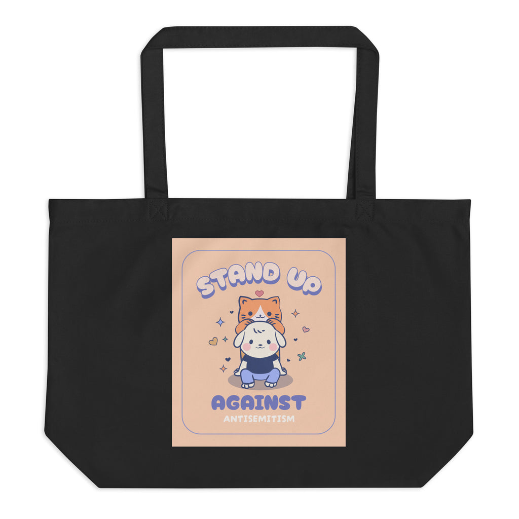 Cute Friend | Antisemitism | Large Organic Tote Bag