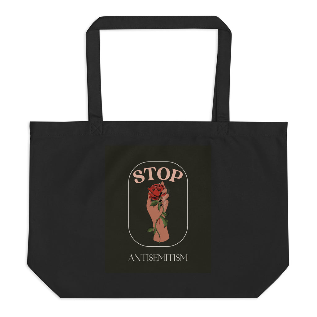 Stop Antisemitism | Plants & Flowers Edition | Large Organic Tote Bag