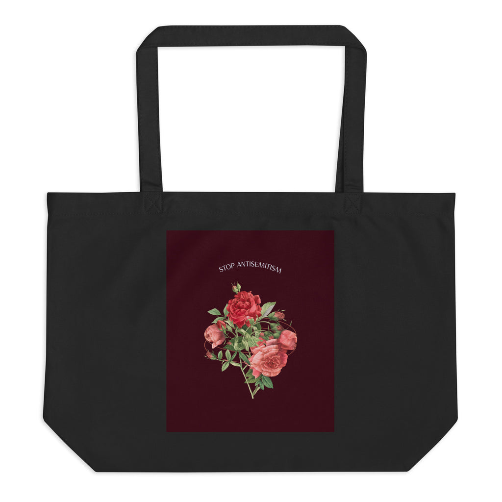 Stop Antisemitism | Plants & Flowers Edition | Large Organic Tote Bag