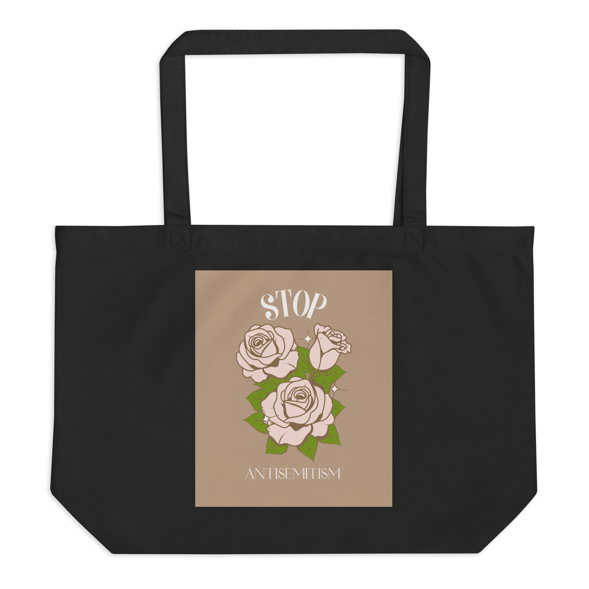 Stop Antisemitism | Plants & Flowers Edition | Large Organic Tote Bag