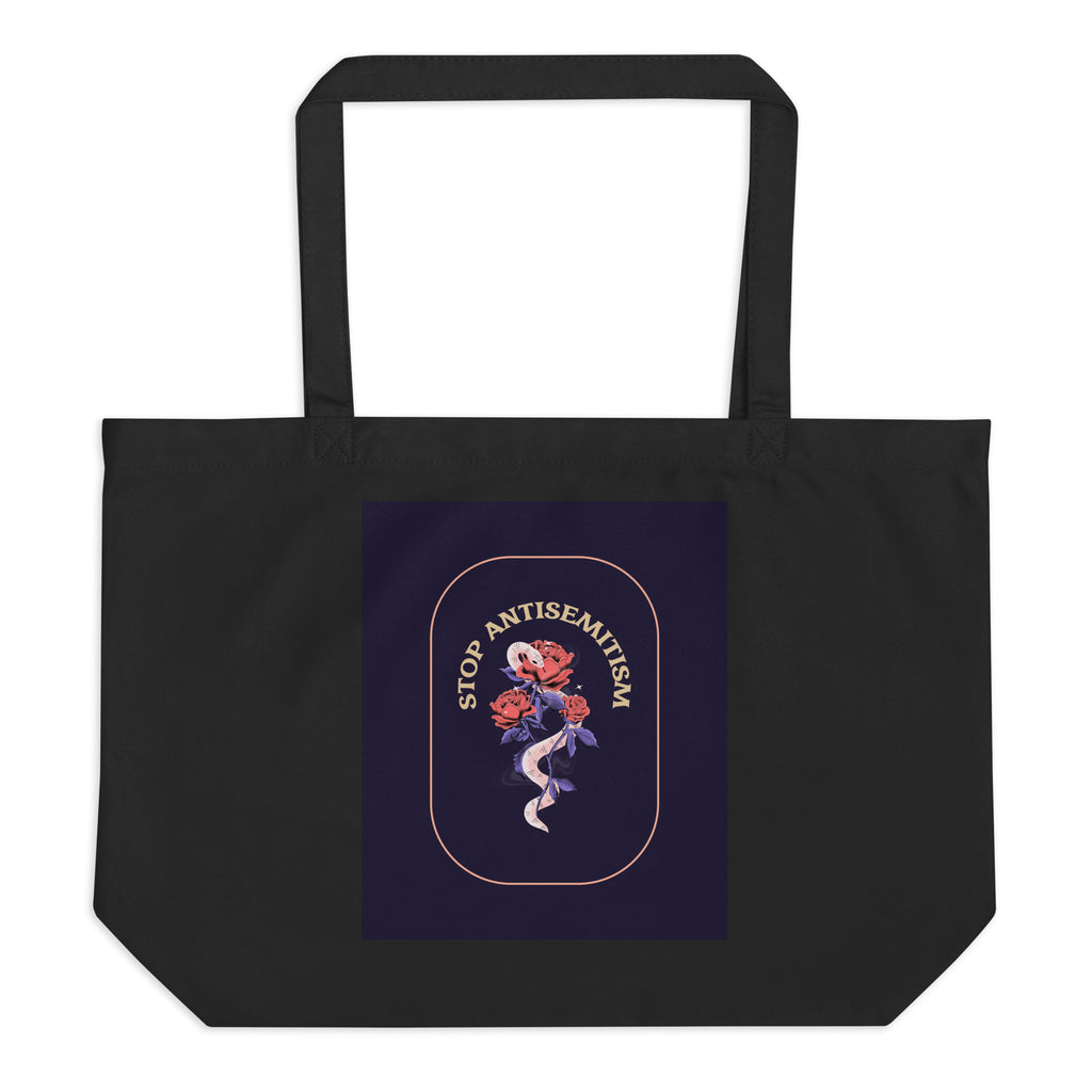 Stop Antisemitism | Plants & Flowers Edition | Large Organic Tote Bag