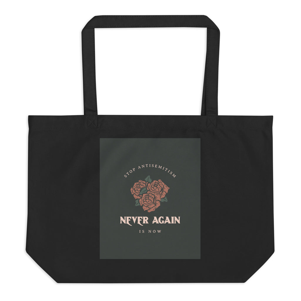 Stop Antisemitism | Plants & Flowers Edition | Large Organic Tote Bag