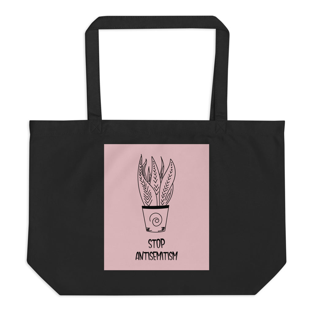 Stop Antisemitism | Plants & Flowers Edition | Large Organic Tote Bag