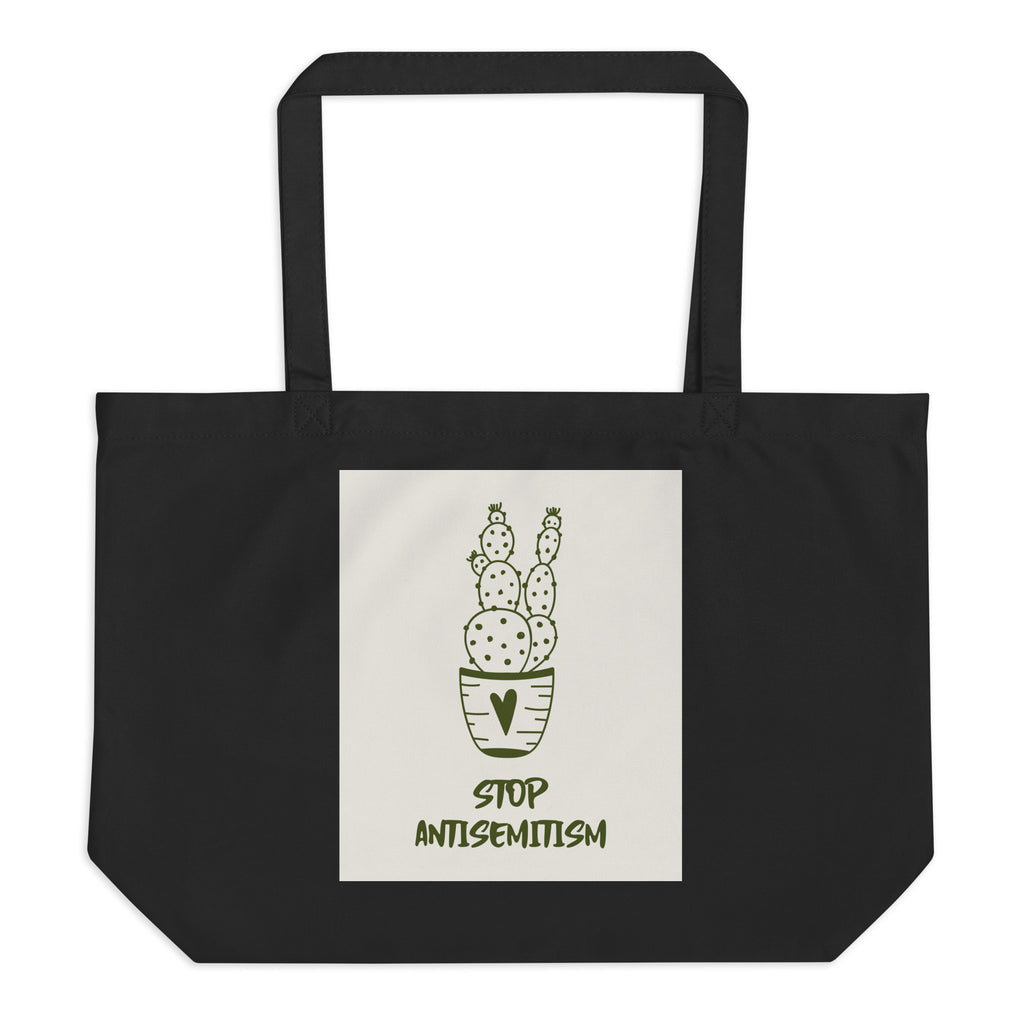 Stop Antisemitism | Plants & Flowers Edition | Large Organic Tote Bag