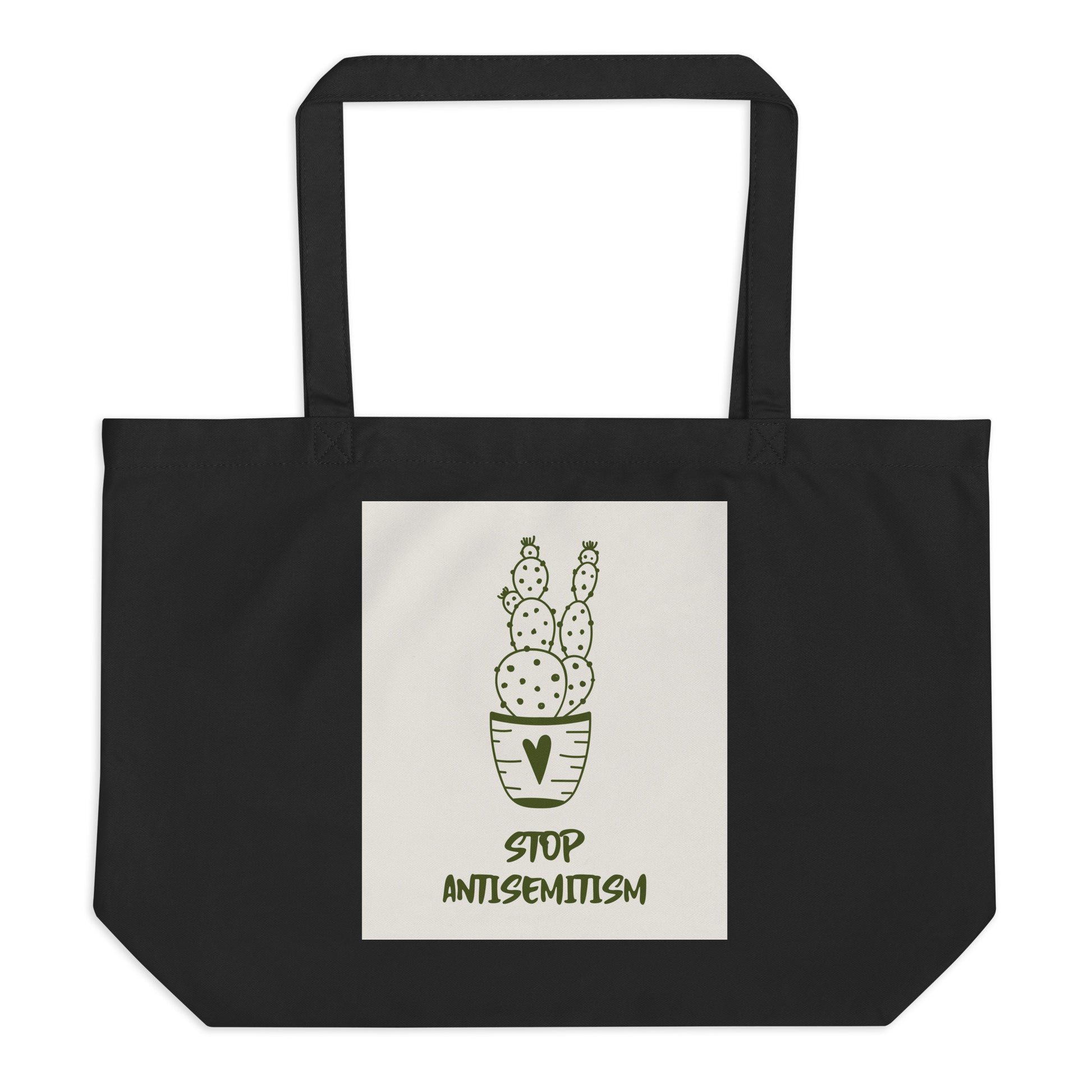 Stop Antisemitism | Plants & Flowers Edition | Large Organic Tote Bag