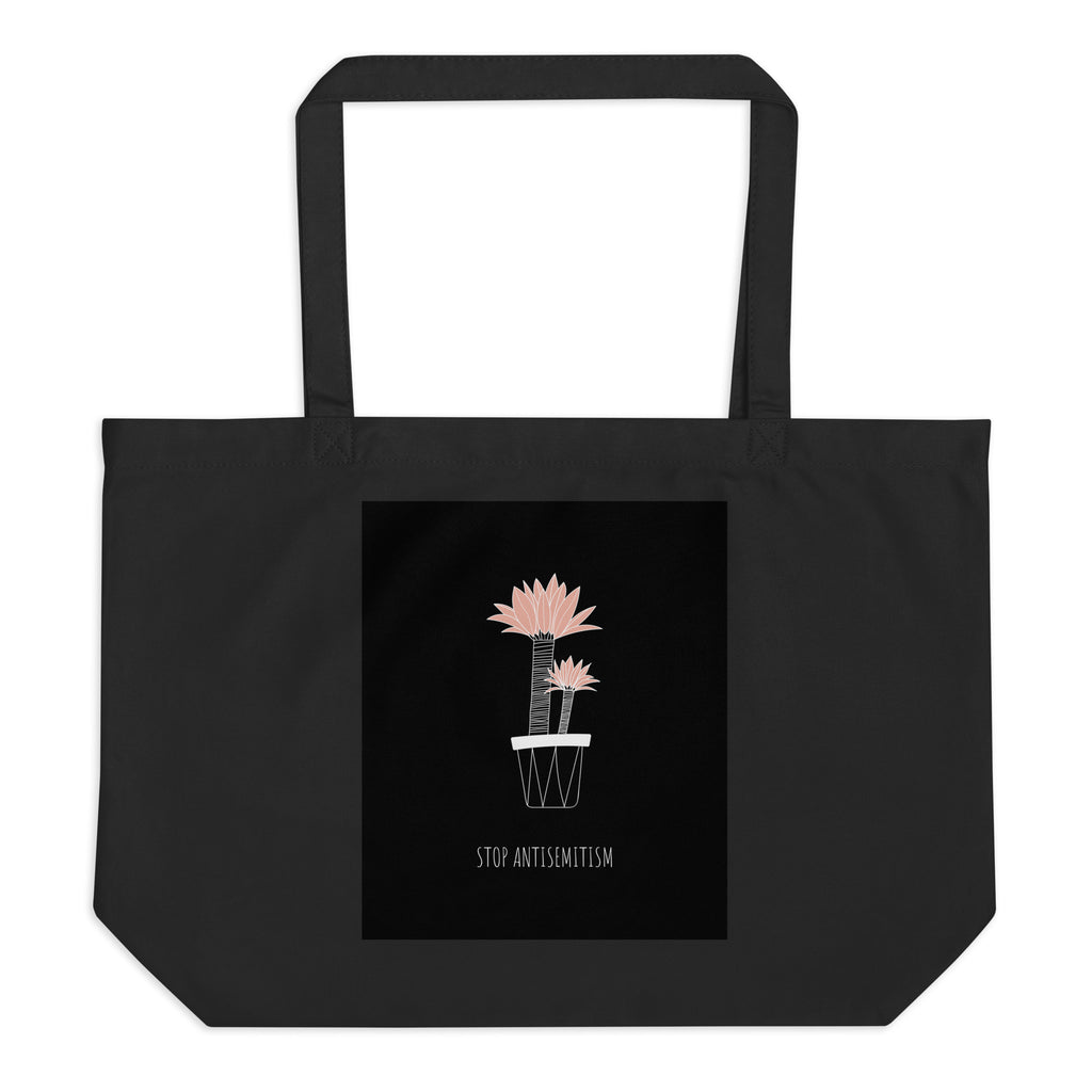 Stop Antisemitism | Plants & Flowers Edition | Large Organic Tote Bag
