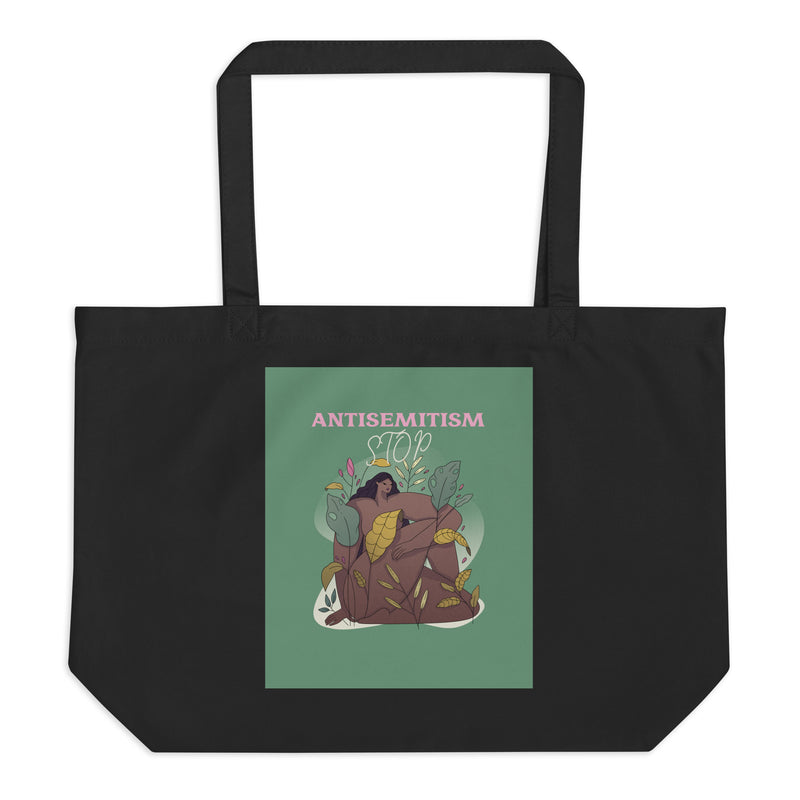 Stop Antisemitism | Plants & Flowers Edition | Large Organic Tote Bag
