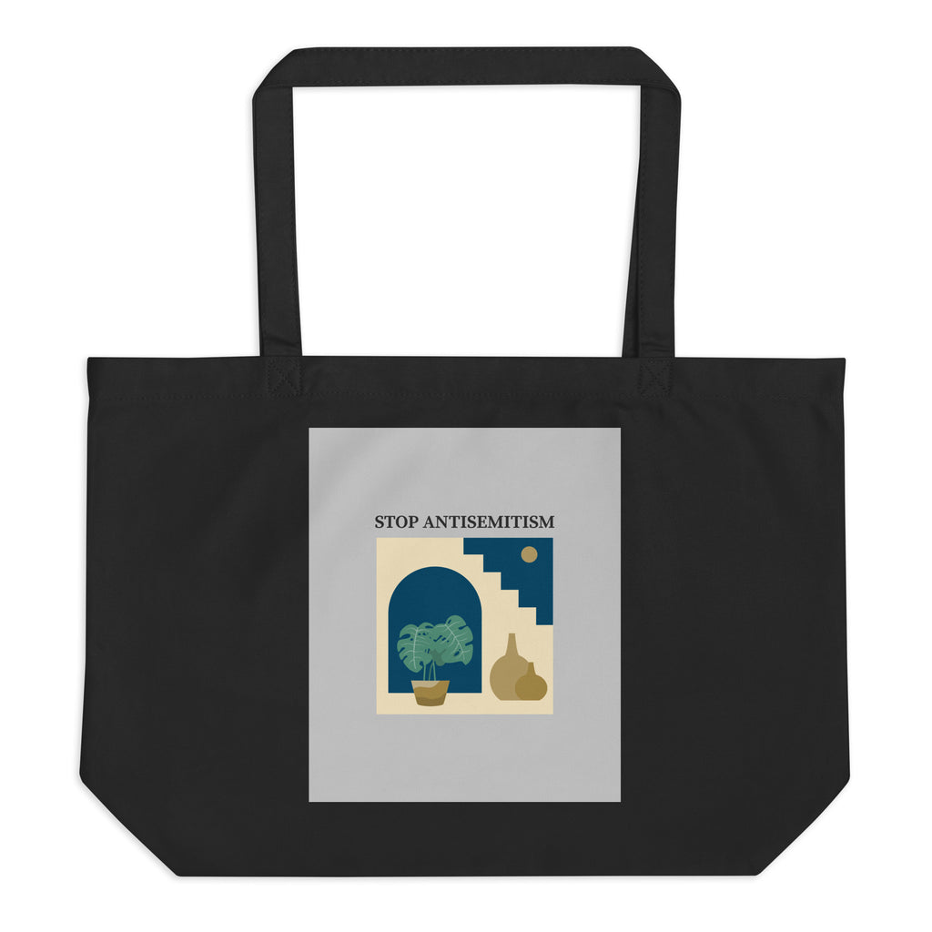 Stop Antisemitism | Plants & Flowers Edition | Large Organic Tote Bag