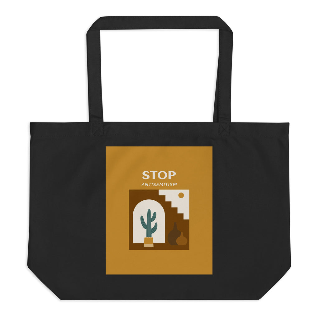 Stop Antisemitism | Plants & Flowers Edition | Large Organic Tote Bag