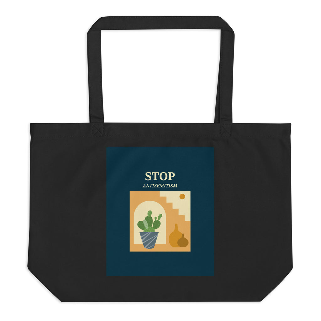 Stop Antisemitism | Plants & Flowers Edition | Large Organic Tote Bag