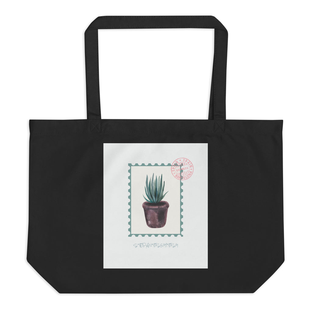Stop Antisemitism | Plants & Flowers Edition | Large Organic Tote Bag