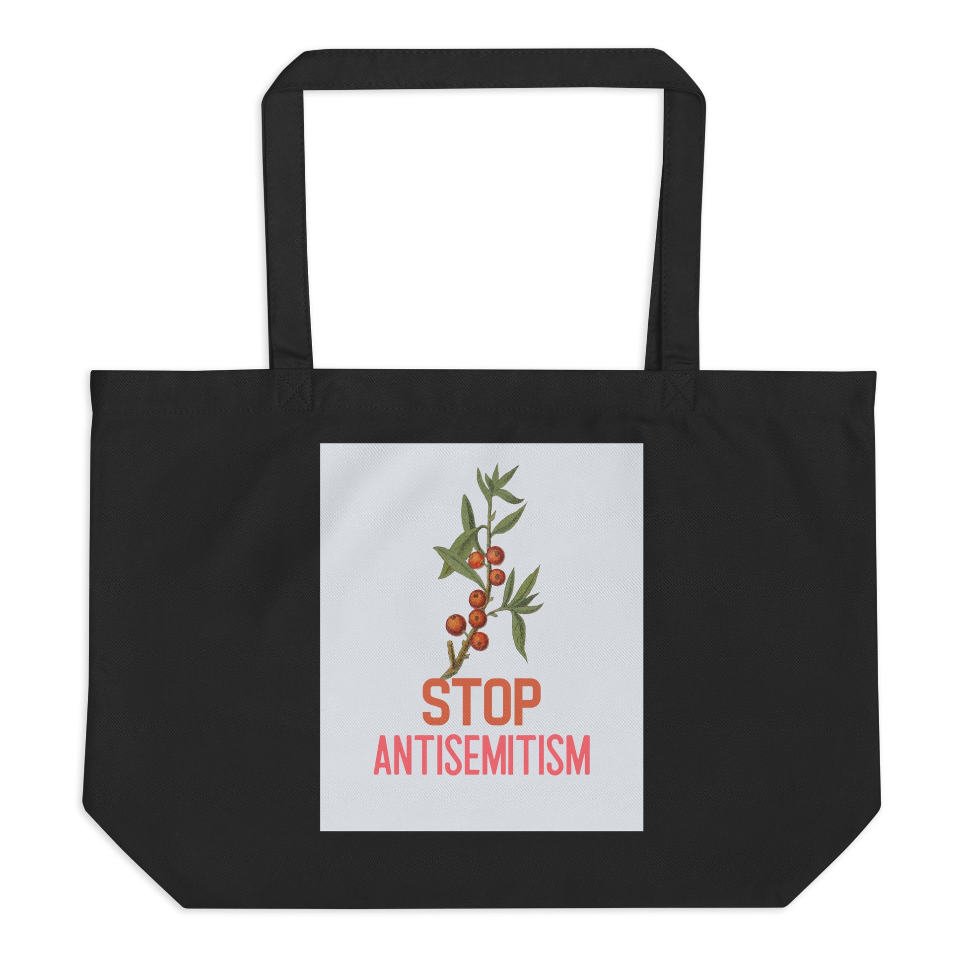 Stop Antisemitism | Plants & Flowers Edition | Large Organic Tote Bag