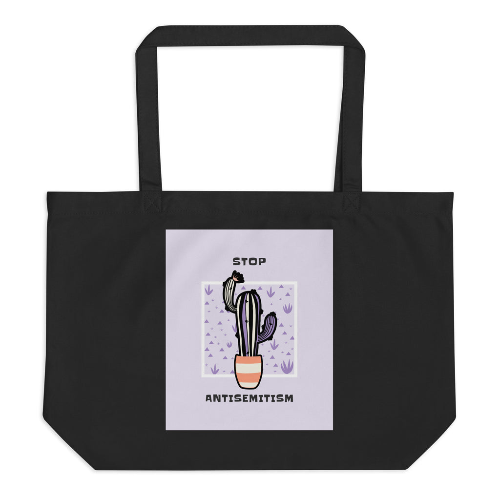 Stop Antisemitism | Plants & Flowers Edition | Large Organic Tote Bag