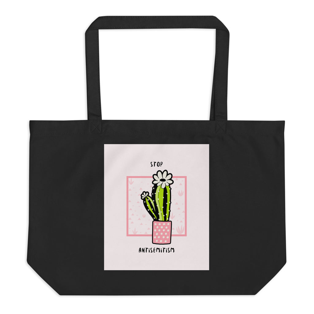 Stop Antisemitism | Plants & Flowers Edition | Large Organic Tote Bag