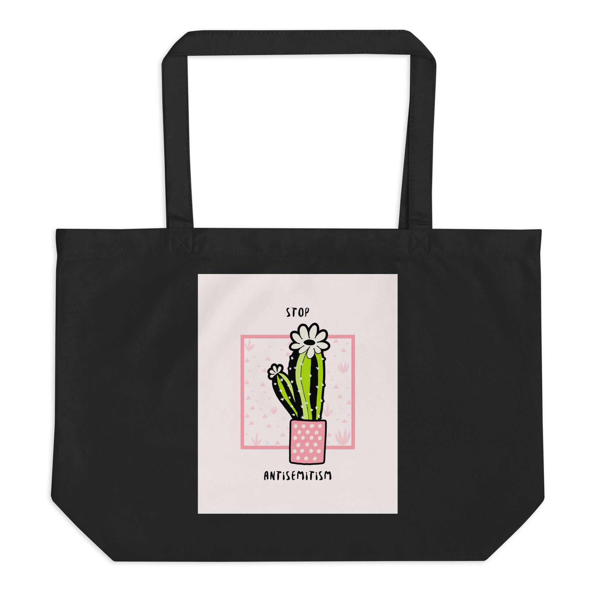 Stop Antisemitism | Plants & Flowers Edition | Large Organic Tote Bag