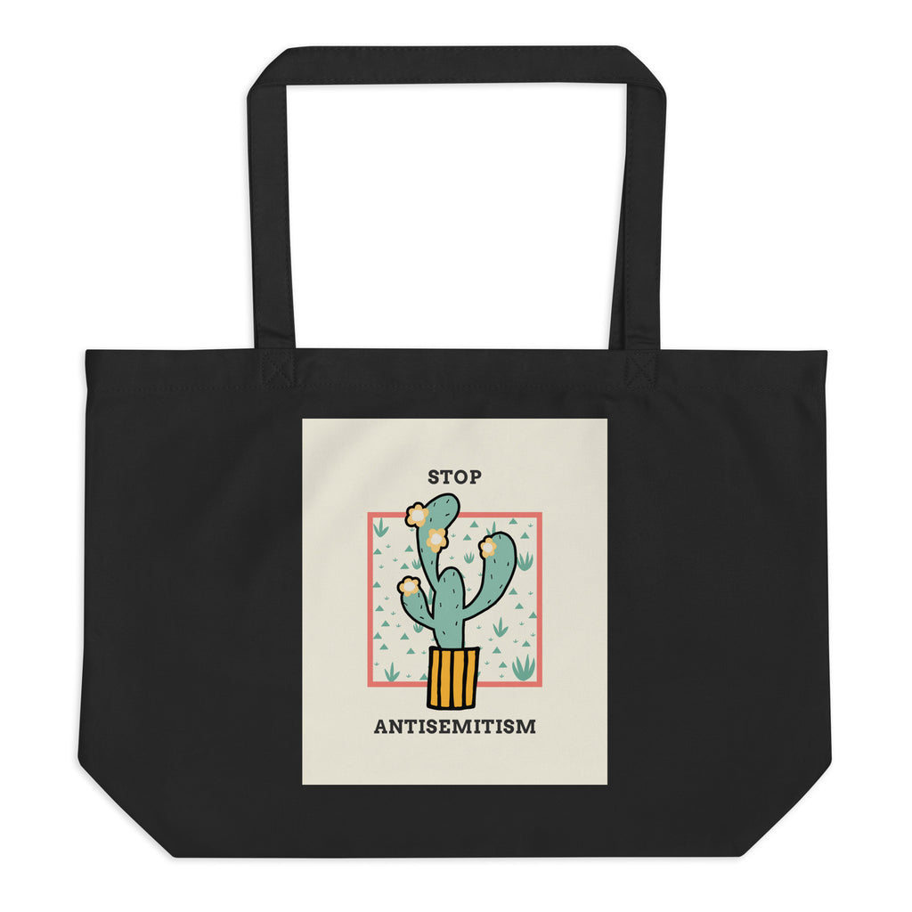 Stop Antisemitism | Plants & Flowers Edition | Large Organic Tote Bag