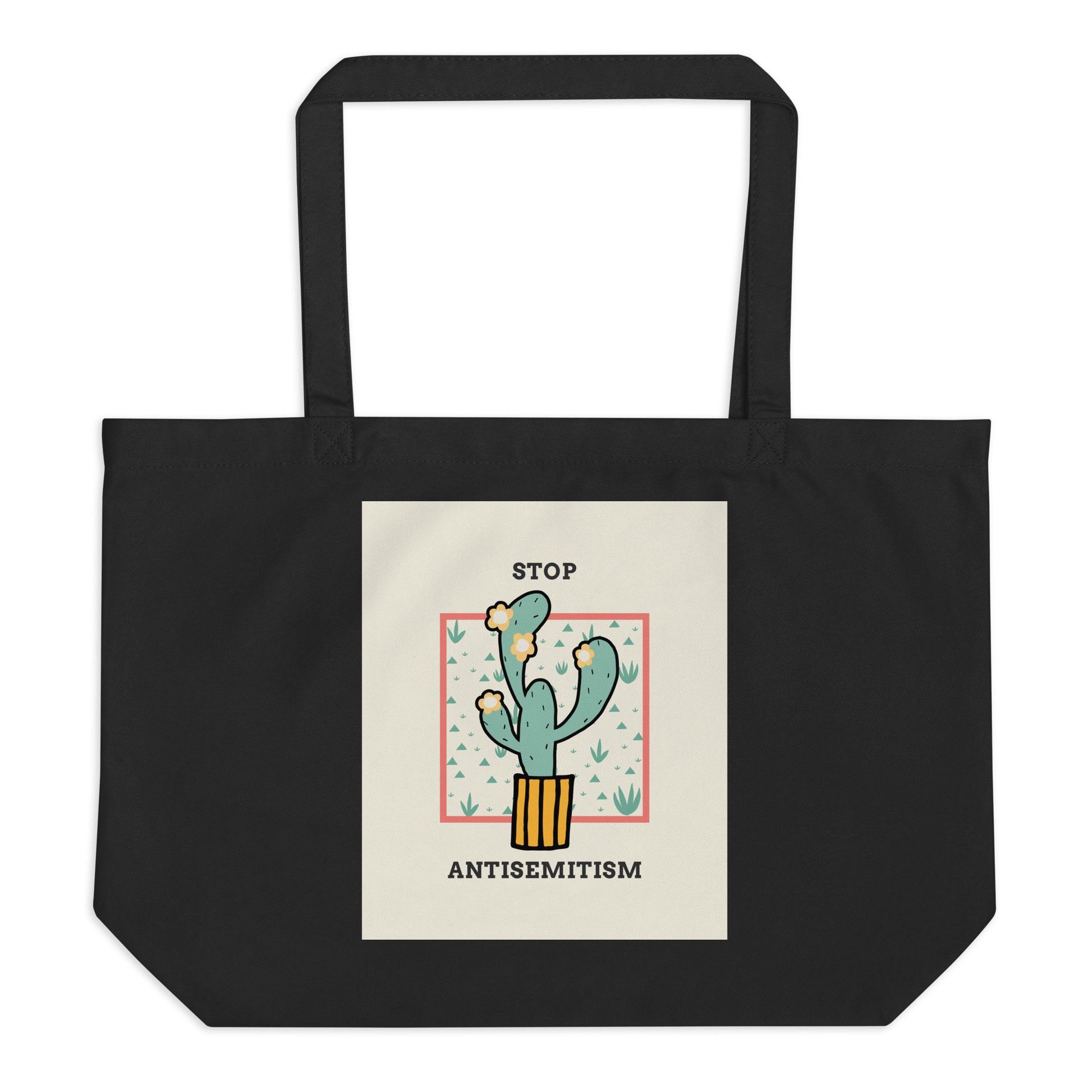 Stop Antisemitism | Plants & Flowers Edition | Large Organic Tote Bag